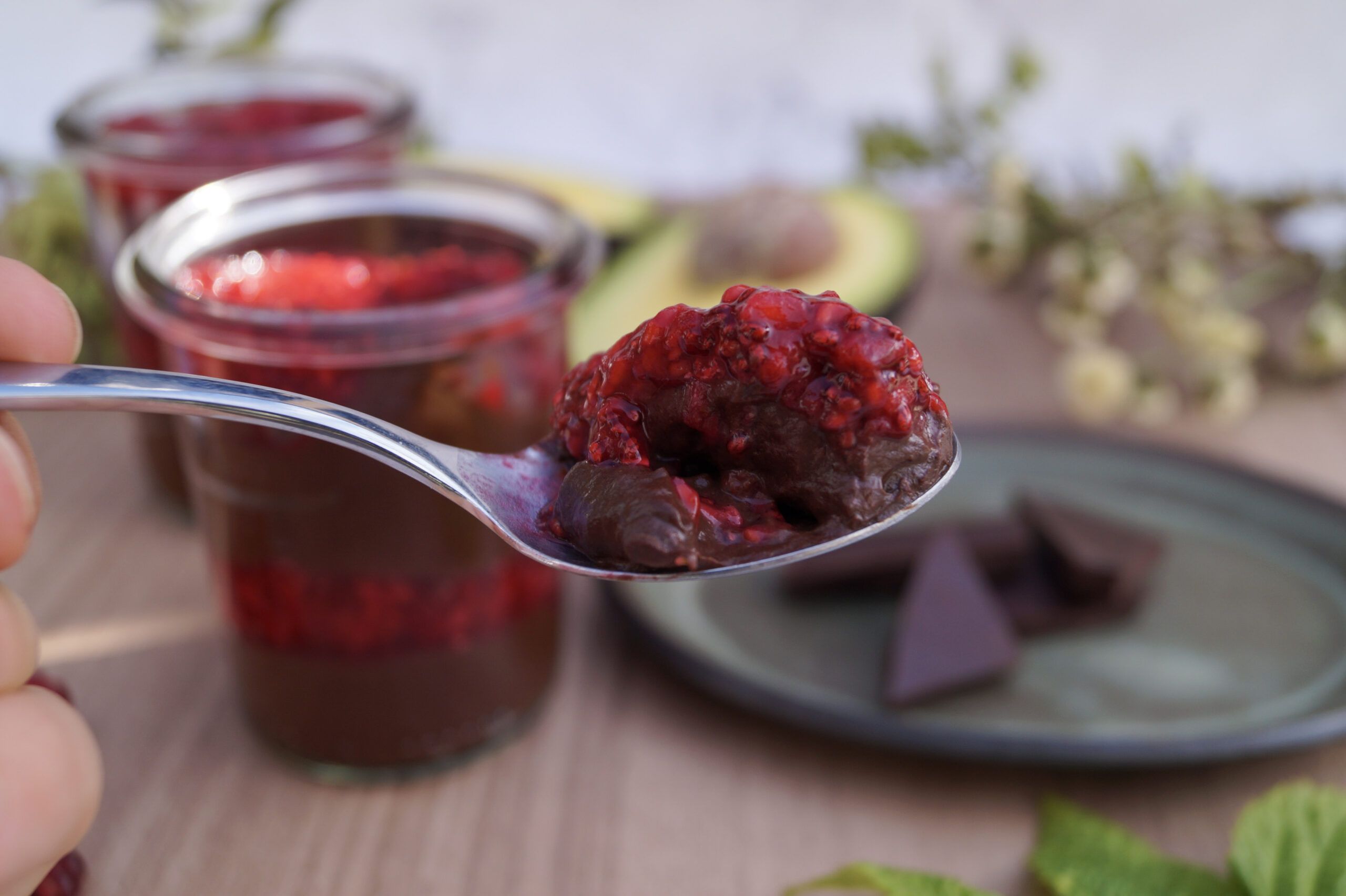 veganes Schokomus mit Himbeerspiegel - Joppal&amp;Chipal